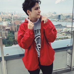 VINTAGE UNISEX 1990s Cabin Creek Red Windbreaker